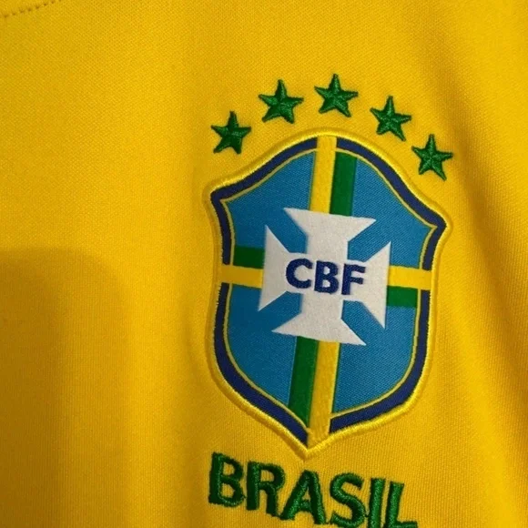 Brasil Nike Soccer Football Green Yellow Jersey Men’s Medium - Picture 11 of 12